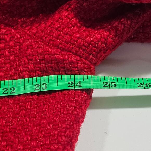 Cato Women Size 2X Red Waffle Weave Ruffle Collared Jacket Lined Professional - Picture 7 of 8